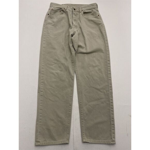 VNTG Levi's 32 x 32 ITALIAN MADE 508 Regular Tapered Leg W.Tab Beige Twill Jeans - Picture 1 of 10